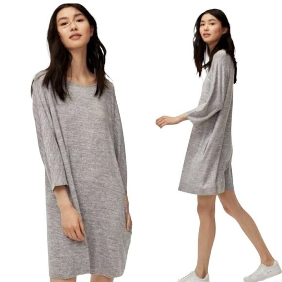 WILFRED COBER RELAXED GRAY SHIRT DRESS - Picture 1 of 10